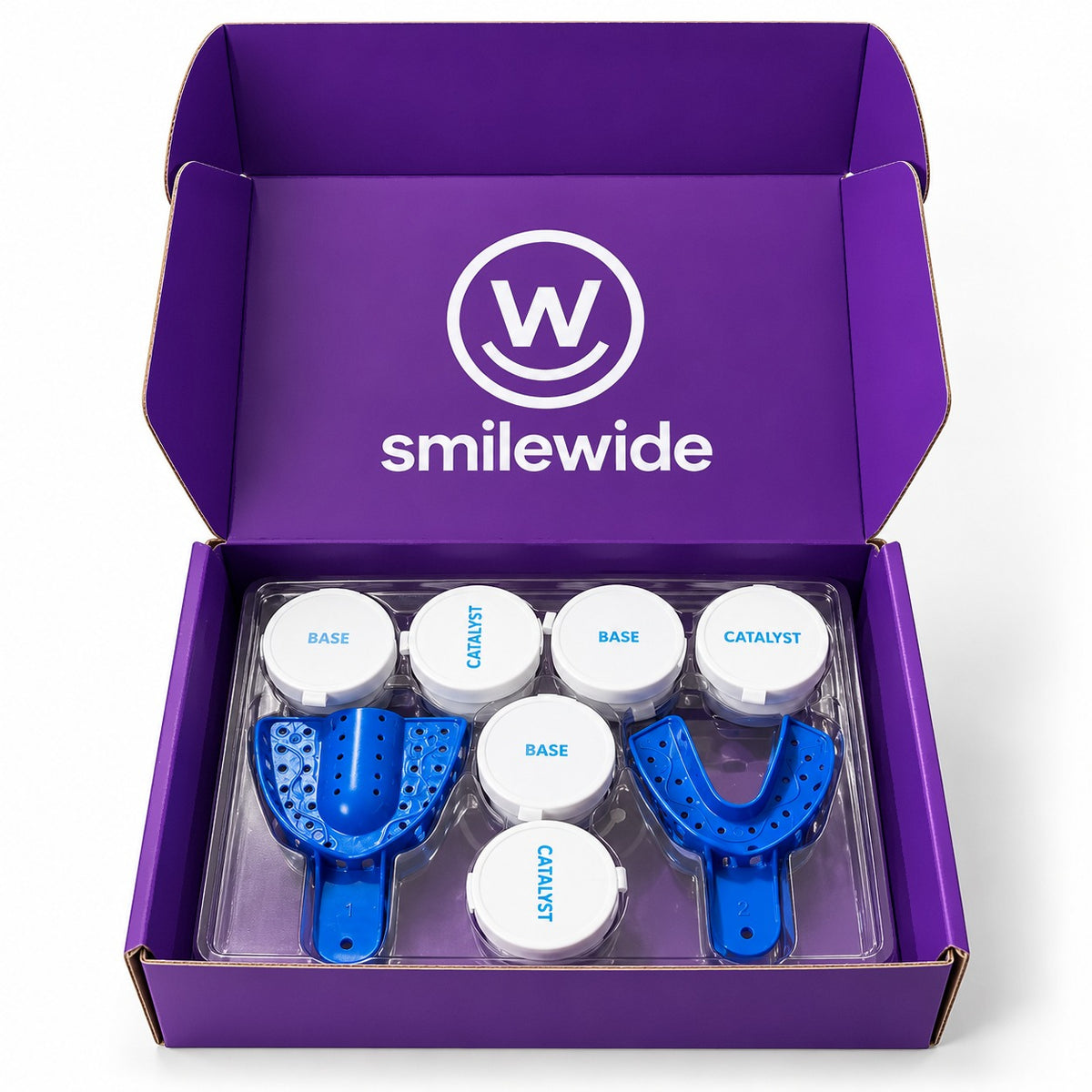 SmileWide at-home dental impression kit being prepared