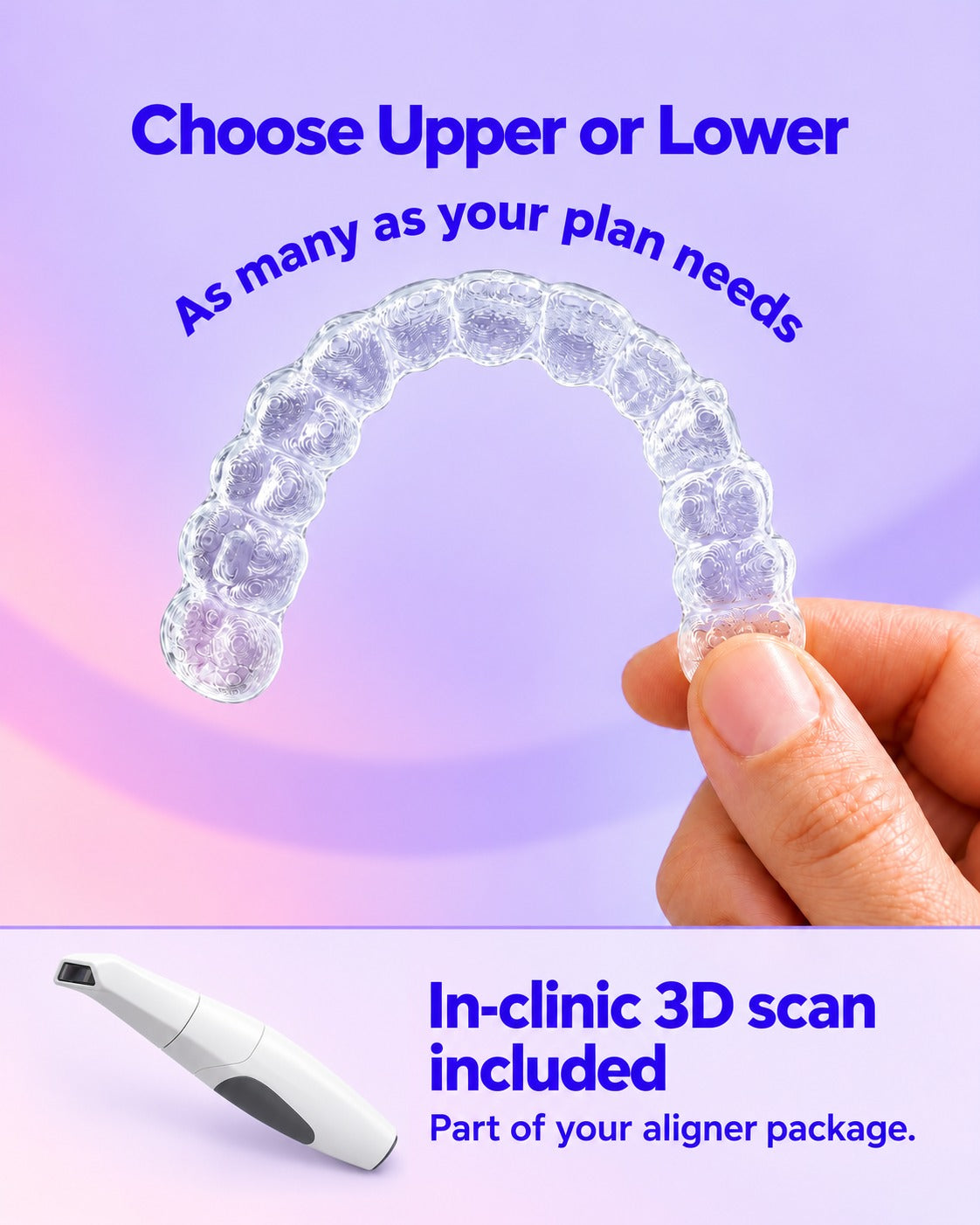 SmileWide Plus Full-Time Aligners – Single Arch