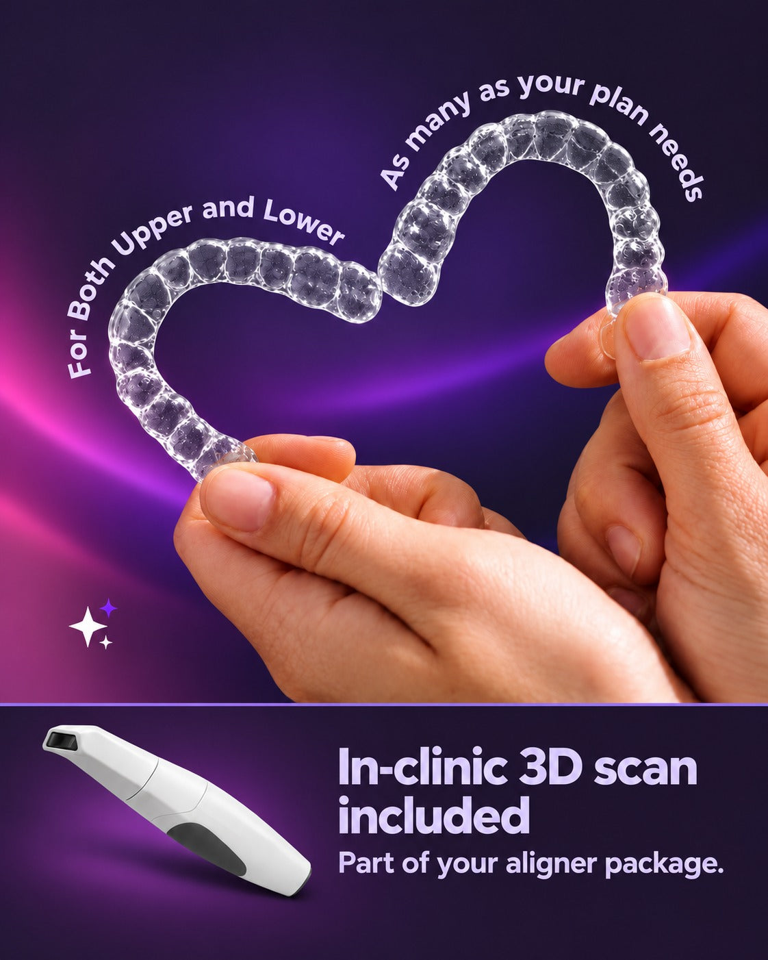 SmileWide Plus Night-Time Aligners – Dual Arch
