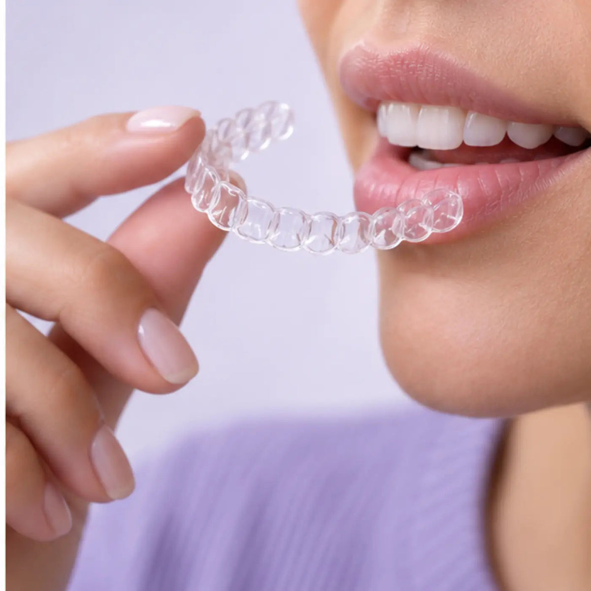 SmileWide Custom Clear Retainers – product in use