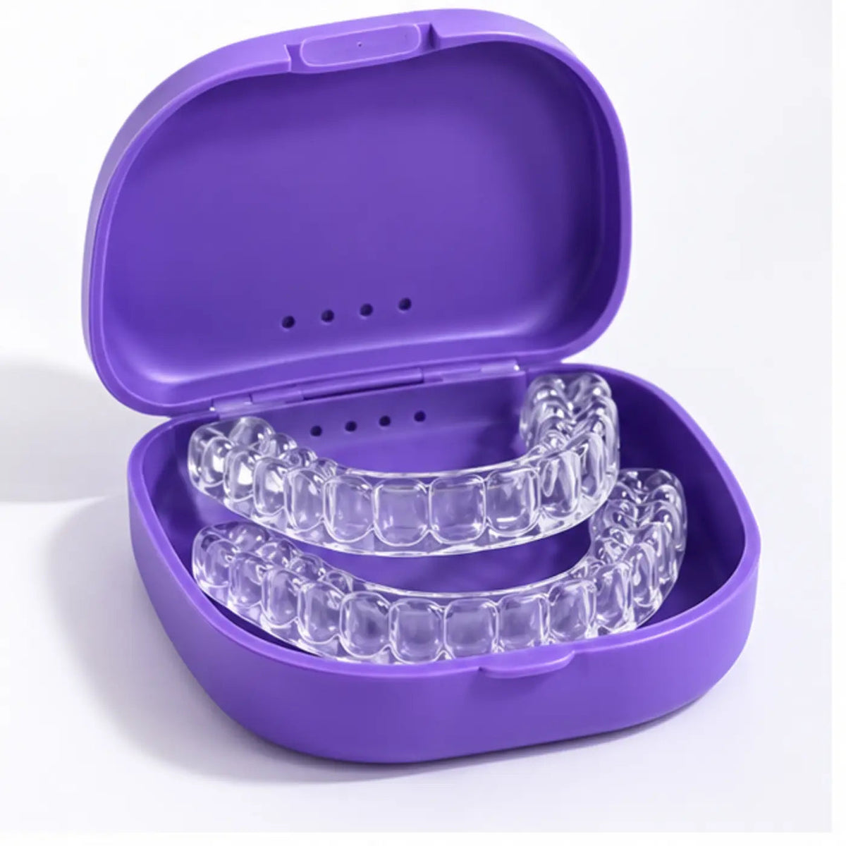 SmileWide Custom Hard Night Guard – Dual Arch – packaging and contents