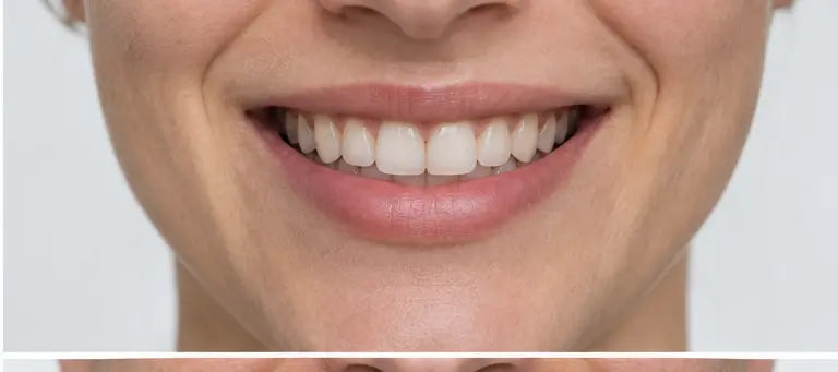 AI-generated aligned smile — illustration, not a treatment result