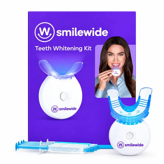 SmileWide teeth whitening kit packaging concept